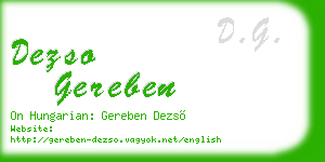 dezso gereben business card